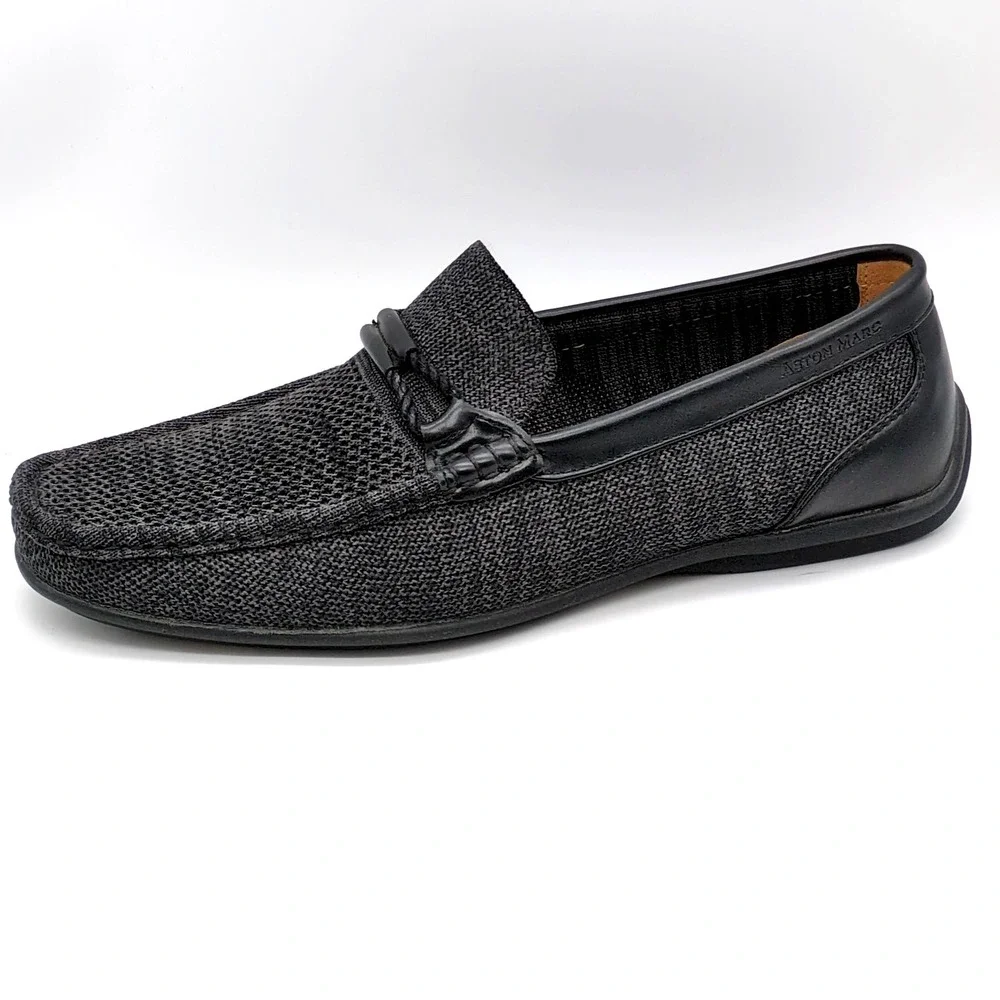 Aston Marc Shoes Mens Walk 02 Black 9.5‎ Driving Loafers Breathable Comfort NEW